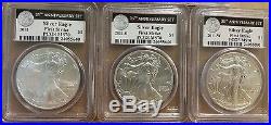 2011 25th Anniversary 5 Coin Silver American Eagle Set PCGS PR/MS70 First Strike