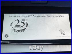 2011 25th Anniversary American Eagle Silver 5 Coin Set OGP FIRST STRIKE NGC 69