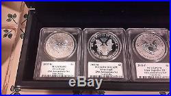 2011 25th Anniversary Silver Eagle 5 coin Set Signed PCGS American Silver Eagle