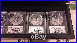 2011 25th Anniversary Silver Eagle 5 coin Set Signed PCGS American Silver Eagle