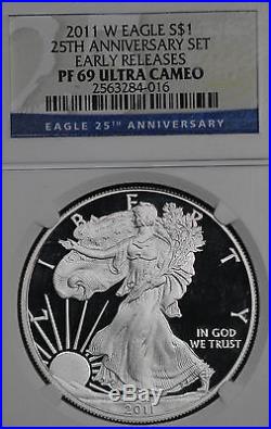 2011 5-Coin Set -US Mint American Eagle 25th Anniversary Silver Coin Set
