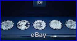 2011-American Eagle 25TH Anniversary Silver (5) Coin Set