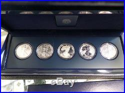 2011 American Eagle 25th Anniversary 5 Coin Silver Set Mint Issued