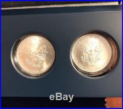 2011 American Eagle Silver 25th Anniversary Complete 5 Coin Set With Box & COA