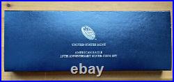 2011 American Silver Eagle 25th Anniversary 5 Coin Set (A25) OGP/COA With Toning