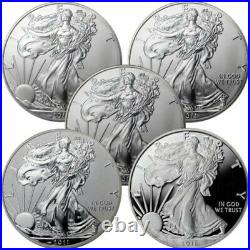 2011 American Silver Eagle 25th Anniversary Silver 5 Coin Set (withBox and COA)
