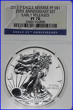 2011 P Reverse Proof American Silver Eagle NGC Early Releases PF70