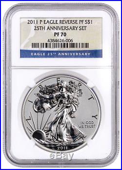2011-P Reverse Proof Silver Eagle From 25th Anniversary Set NGC PF70 SKU24785
