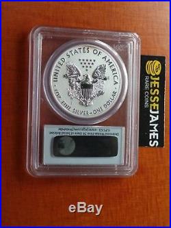 2011 P Reverse Proof Silver Eagle Pcgs Pr70 Flag First Strike From 25th Ann Set
