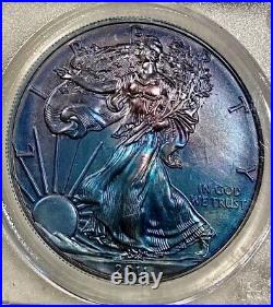 2011-S Silver American Eagle PCGS-MS68 25th anniversary tonning toned