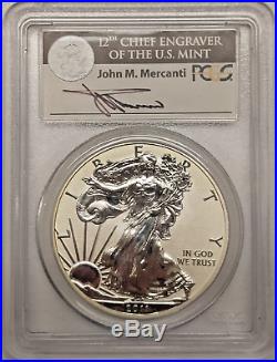 2011 Silver Eagle 25th Anniversary Set First Strike Mercanti Signed ALL PCGS 70