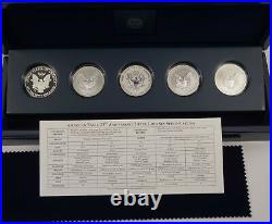 2011 US Mint American Silver Eagle 25th Anniv. Silver Coin Set Free Ship US