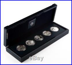 2011 U. S. Mint American Eagle 25th Anniversary Silver 5 Coin Set Rev Proof & BU