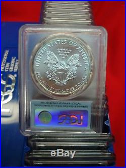 2011 U. S. Silver Eagles First Strike Pcgs Ms70 20 Pieces In Grading Box