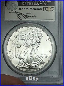 2011-W Silver Eagle 25th Anniversary First Strike 5 Piece Coin Set With Box