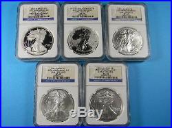 2011 w 25TH Anniversary Silver Eagle Set NGC 69 / 70 Early Releases With Box