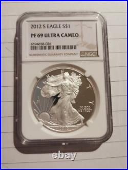2012 American Silver Eagle Proof 1oz Coin Ultra Cameo NGC PF69 Very Low Mintage