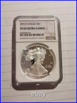 2012 American Silver Eagle Proof 1oz Ultra Cameo NGC PF69 Very Low Mintage