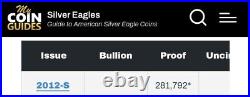 2012 American Silver Eagle Proof 1oz Ultra Cameo NGC PF69 Very Low Mintage
