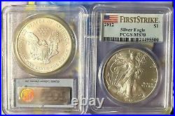 2012- Firststrike $1 Silver Eagle Graded By Pcgs Ms-70