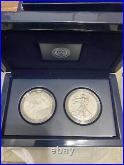 2012-S American Silver Eagle 75th Anniversary 2 Coin Proof Set (no coa)