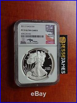 2012 S Proof Silver Eagle Ngc Pf70 Ultra Cameo Rare Mercanti Signed! Key Date