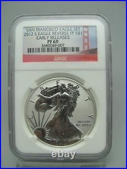 2012 S Reverse Proof Silver Eagle from San Francisco Eagle Set NGC PF 69