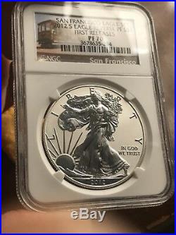 2012-S San Francisco Silver Eagle Set NGC PF70 UCAM First Releases