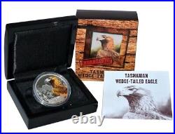2012 Tuvalu $1 Endangered Tasmanian Wedge-tailed Eagle 1 Oz Silver Proof Coin