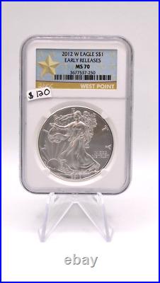 2012-w West Point Early Releases American Silver Eagle Coin Ase Ngc Ms70 Us Mint
