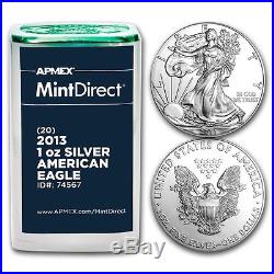 2013 1 oz Silver American Eagles (20-Coin MintDirect Tube) SKU #74567