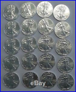 2013 1 oz U. S. Silver eagle, 20 coin lot, Estate Find