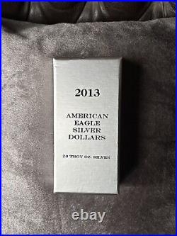 2013 American Eagle Silver Dollars X2 Silver Ingot Box Plastic Case