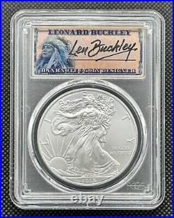 2013-(S) $1 1oz American graded Silver Eagle PCGS MS70 signed Len Buckley issue 2013-(S) $1 1oz American graded Silver Eagle PCGS MS70 signed Len Buckley issue