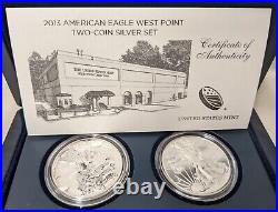 2013 Us Mint American Eagle West Point Two Coin Silver Proof Set-pre-owned