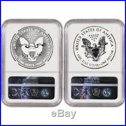 2013-W American Silver Eagle West Point Two-Coin Set NGC 70 Castle Signed