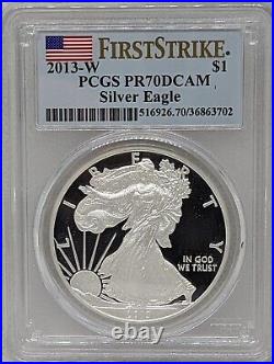 2013 W Proof American Silver Eagle PCGS PR70 DCAM First Strike