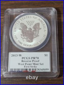 2013 W Reverse Proof Silver Eagle Pcgs Pr70 Edmund Moy Sign From West Point Set 2013 W Reverse Proof Silver Eagle Pcgs Pr70 Edmund Moy Sign From West Point Set