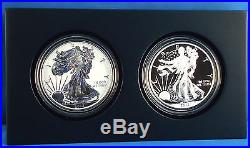2013 W Silver Eagle Enhanced & Reverse Proof West Point 2 Coin Set Mint Box+coa