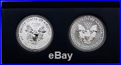 2013 W Silver Eagle Enhanced & Reverse Proof West Point 2 Coin Set Mint Box+coa