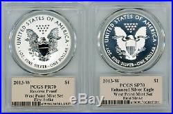 2013-W Silver Eagle West Point Mint Set REV/PR70 PCGS First Strike T Cleveland