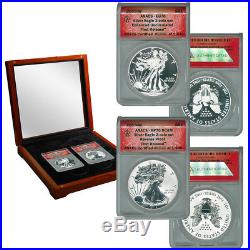 2013-W West Point Silver Eagle 2pc Set Certified RP70 & EU70 First Release