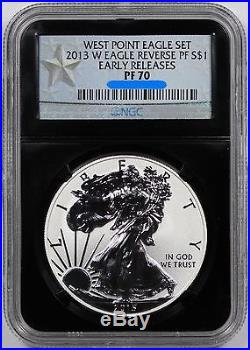 2013-W West Point Silver Eagle Set Early Release PF70/SP70 NGC Retro Star Label