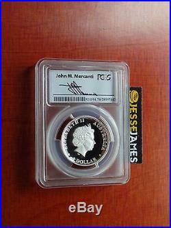 2014 $1 Australia Wedge Tailed Silver Eagle Pcgs Pr70 Dcam High Relief Mercanti