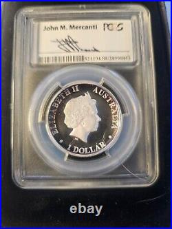 2014 1 oz. 999 High Relief Wedge Tail Eagle Mercanti Signed Cameo Proof with Box