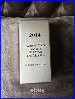 2014 American Eagle Silver Dollars X 2 Silver Ingot Box Plastic Cases