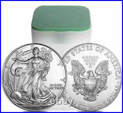 2014 BU American Silver Eagle ROLL of 20 OZ 99.9% Pure Silver! FREE SHIPPING