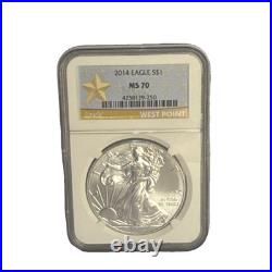 2014 NGC Graded MS70 United States Mint. 999 Silver Eagle