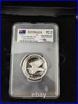 2014 P Australia Edge Tail EAGLE 5oz Silver HIGH RELIEF $8 PCGS PR69DCAM 2014 P Australia Edge Tail EAGLE 5oz Silver HIGH RELIEF $8 PCGS PR69DCAM