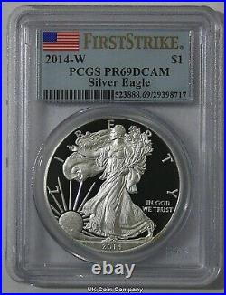 2014 Silver Proof Eagle United States Pcgs First Strike 1 oz Dollar Pr69 Coin